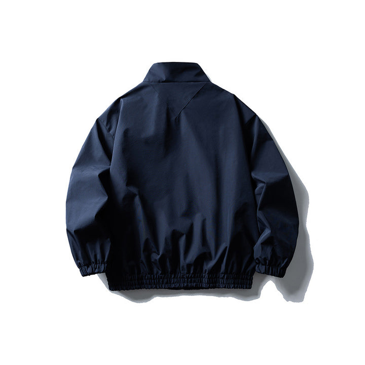 Herren Windbreaker-Jacke im Boxy‑Schnitt mit Stehkragen und elastischem Saum Drune