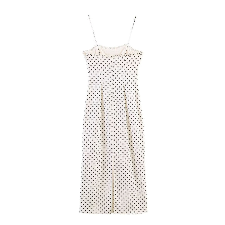 Damen Maxikleid mit Polka-Dots Drune