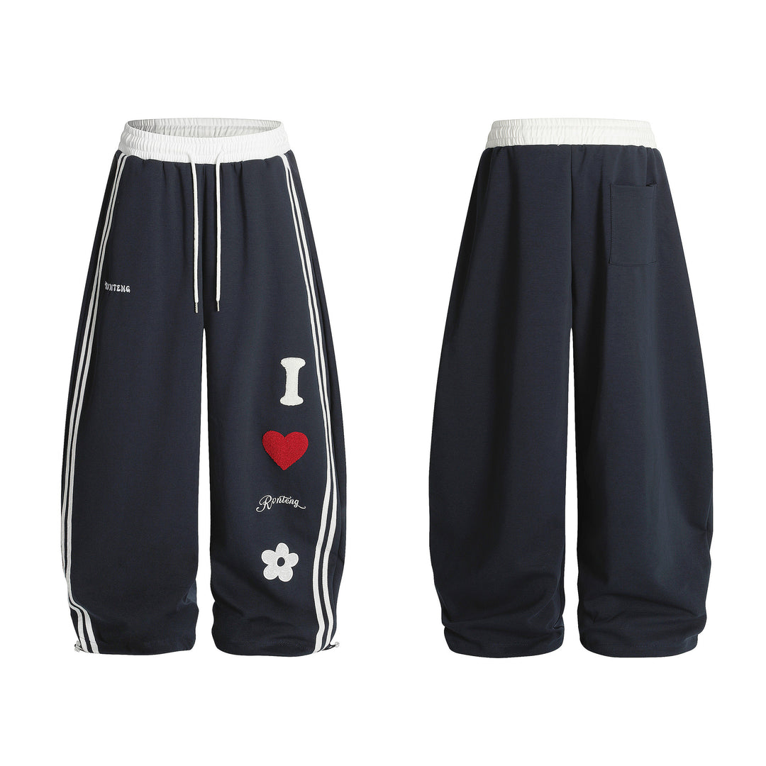 Damen Lässige Sporthose mit einzigartigen Stickereien Drune
