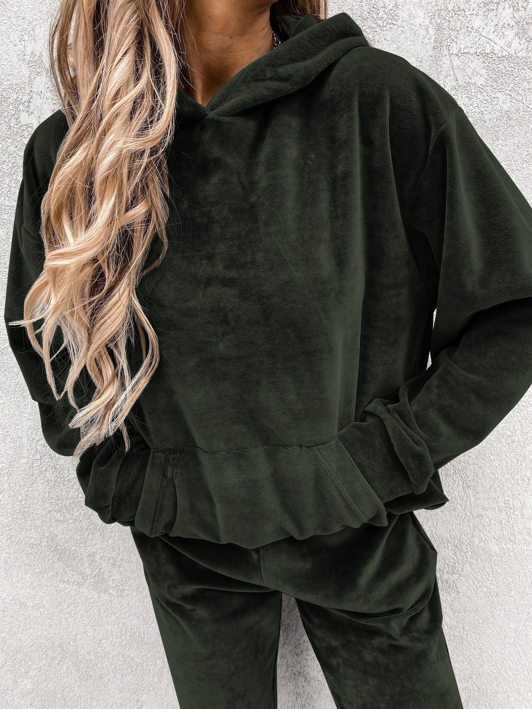 Damen kuscheliger Fleece-Hoodie mit lässigen Details Drune
