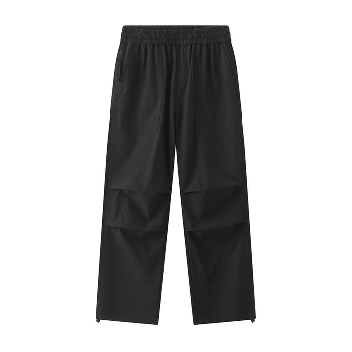 Herren Weite Utility-Cargo-Hose mit Tunnelzugbund, Knieabnähern & verstellbarem Saum Drune
