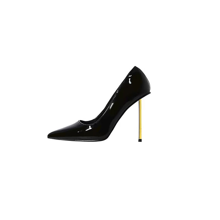 Damen spitze Lackpumps mit ultraschlankem Metallstiletto Drune
