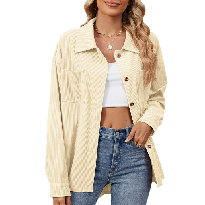 Damen Cordjacke mit bequemer Passform und praktischen Brusttaschen Drune