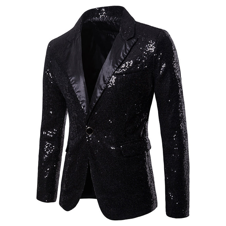Herren Pailletten Formal Blazer Drune