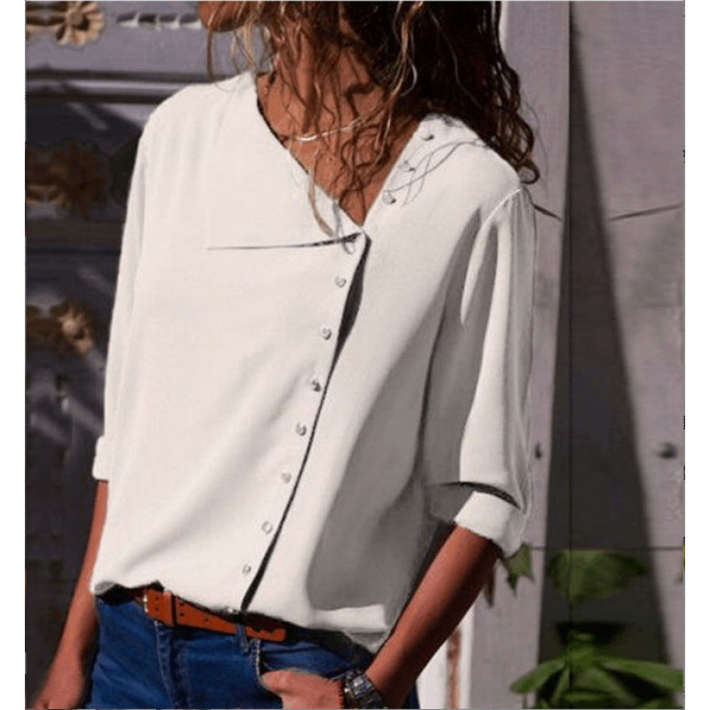 Damen Button-Up Relaxed Fit Bluse Drune