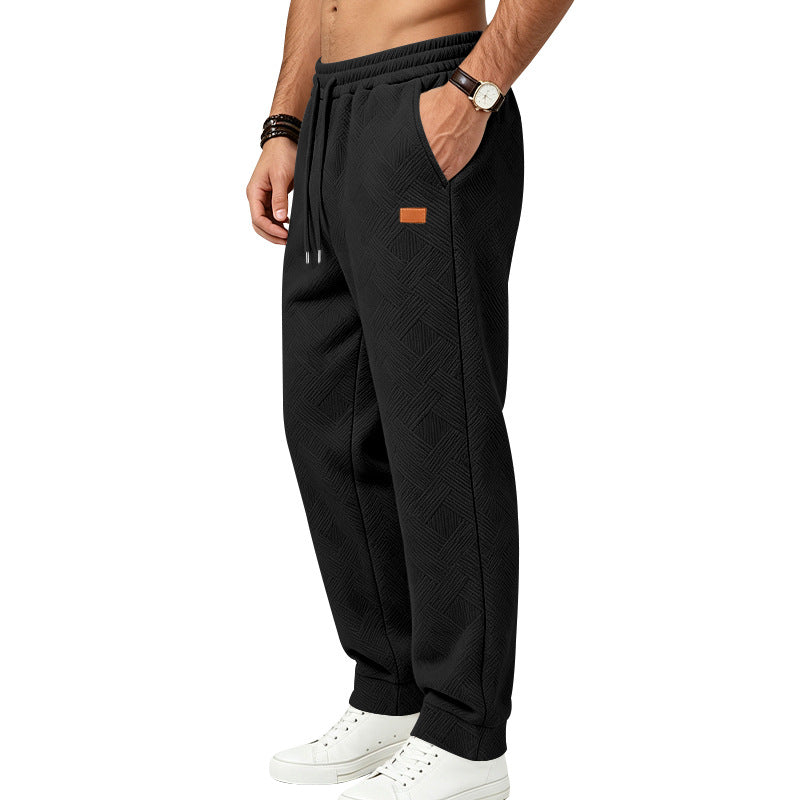 Herren Texturierte Jogginghose mit elastischem Bund und Kordelzug Drune