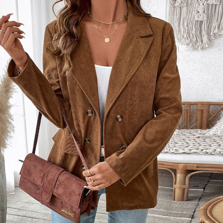 Damen strukturierte Cord-Blazerjacke Drune