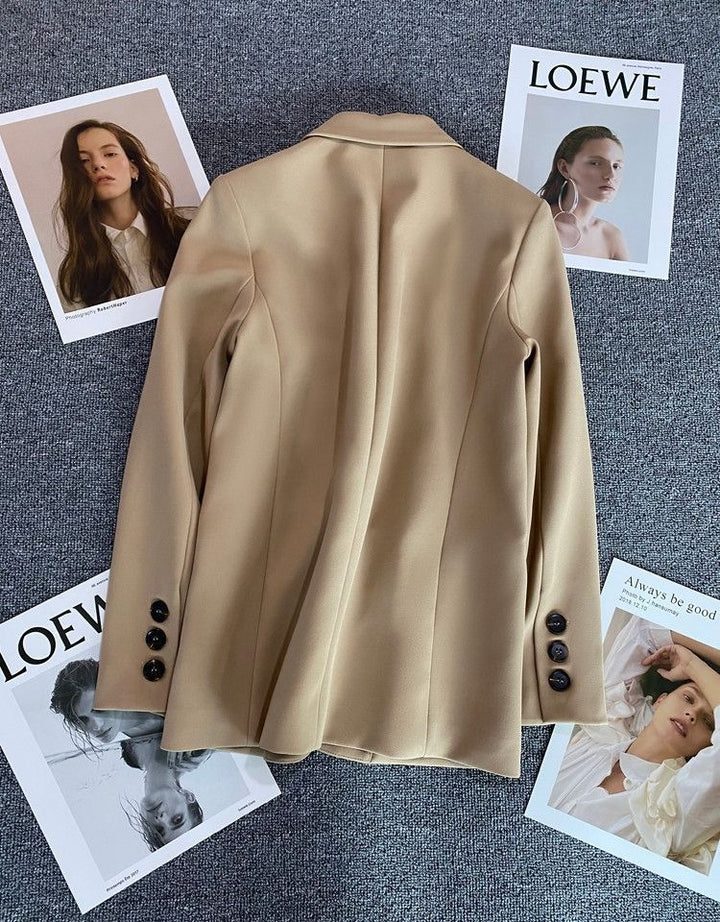 Damen Eleganter Blazer mit modischem Schnitt und dekorativen Knöpfen Drune