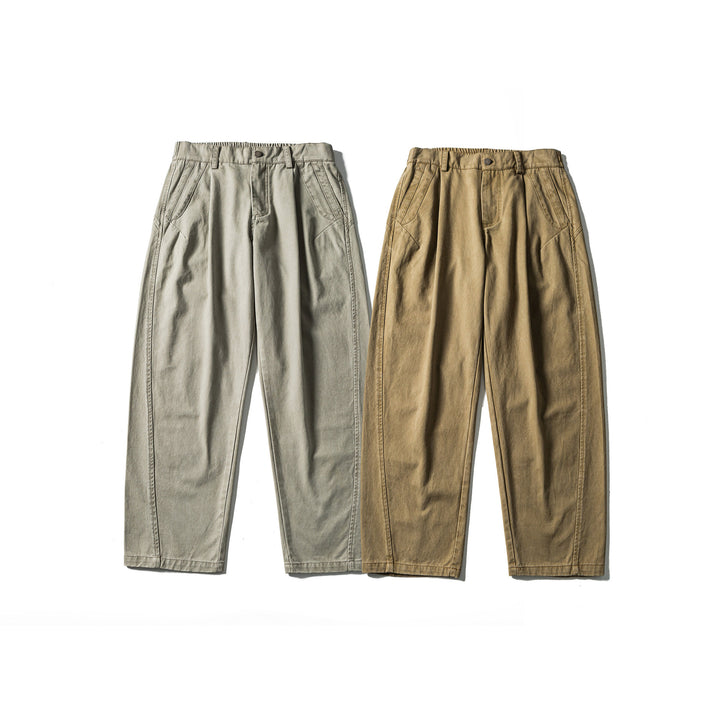 Damen High‑Waist Relaxed‑Fit Utility‑Hose mit Nahtpaneelen und elastischem Bund Drune