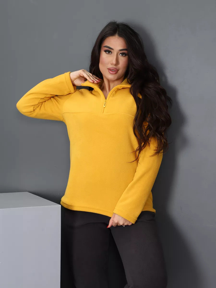 Damen kuscheliger Fleece-Pullover Drune