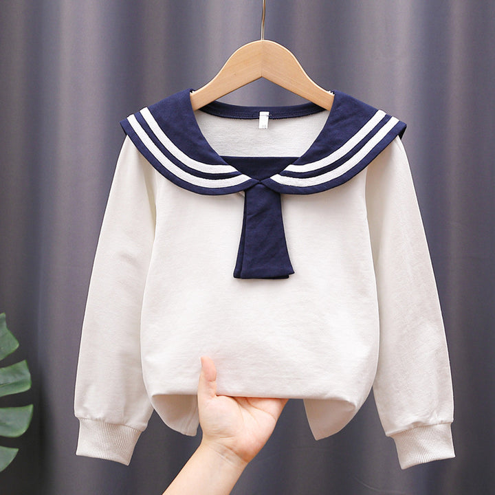 Mädchen Matrosen Sweatshirt mit stylischem Kragen Drune