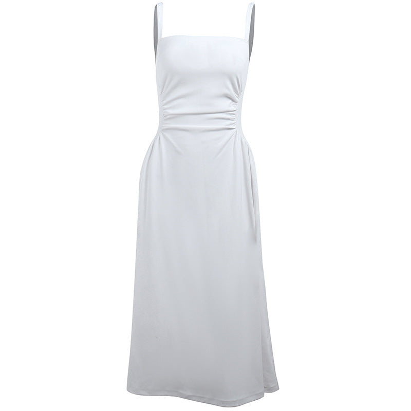 Damen Elegant geschnittenes Maxikleid mit raffinierten Rüschendetails Drune