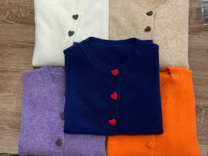 Damen weicher Strickcardigan mit Knöpfen und Rippstruktur Drune