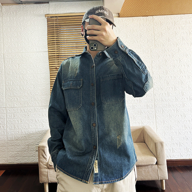 Herren Denim Überhemd Drune
