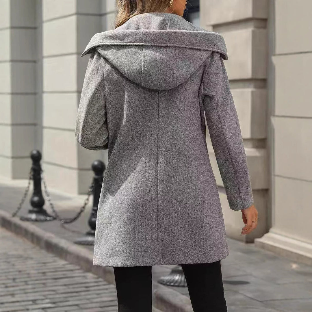 Damen Eleganter und bequemer Mantel mit praktischen Taschen Drune