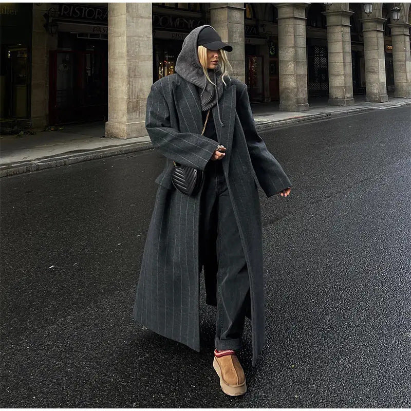 Damen elegante und modische Langjacke Drune