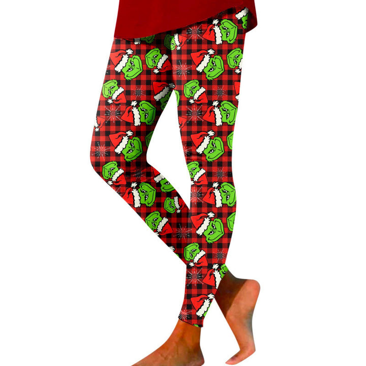 Damen Gemusterte Weihnachtsleggings Drune