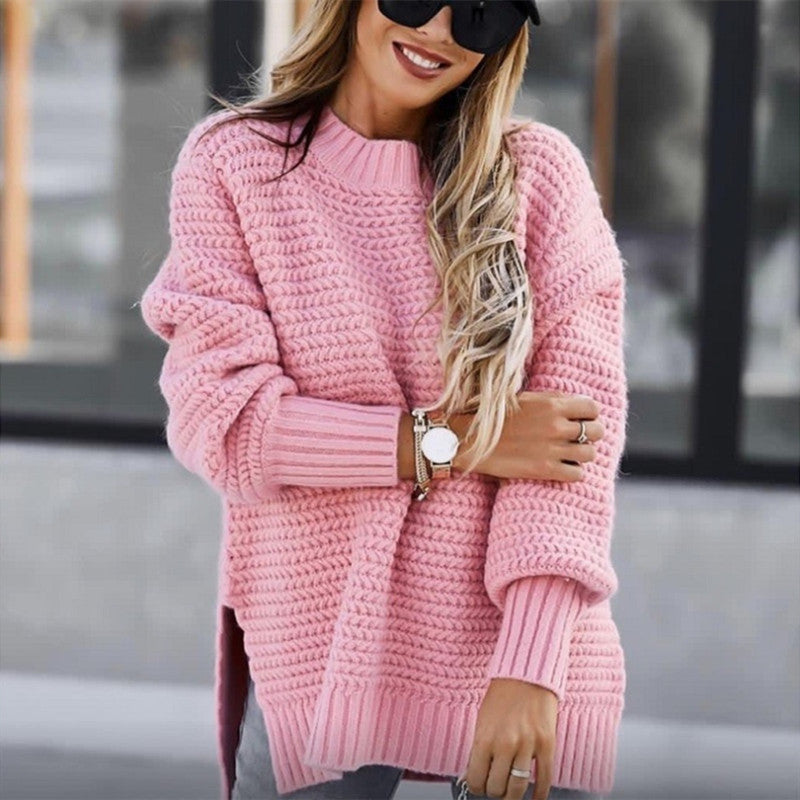 Damen Grobstrickpullover mit strukturiertem Muster und weitem Schnitt Drune