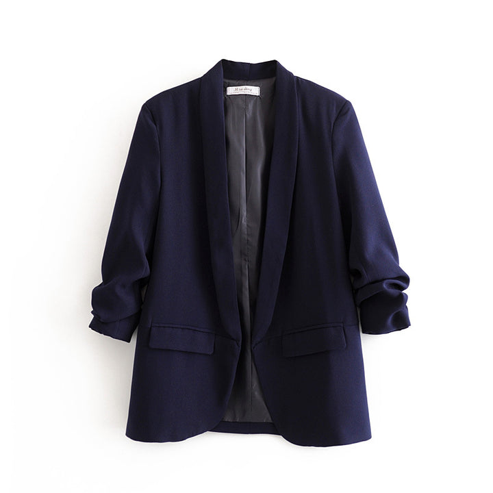 Damen nan taillierter Blazer mit Schalkragen und dreiviertelärmeln Drune