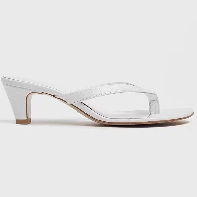 Damen High-Heel Thong Slide Sandalen Drune