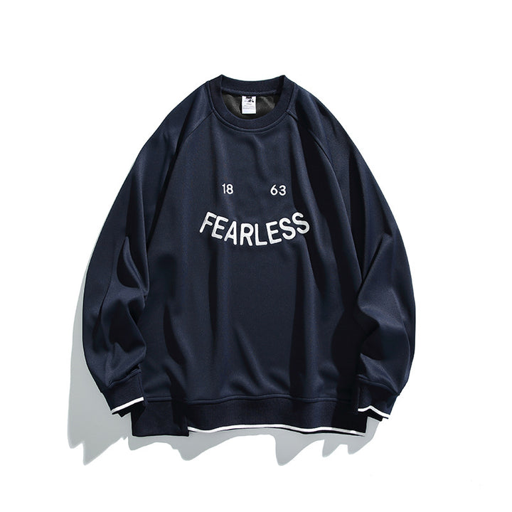 Unisex Oversize-Sweatshirt mit Raglanärmeln und markantem FEARLESS-Frontprint Drune