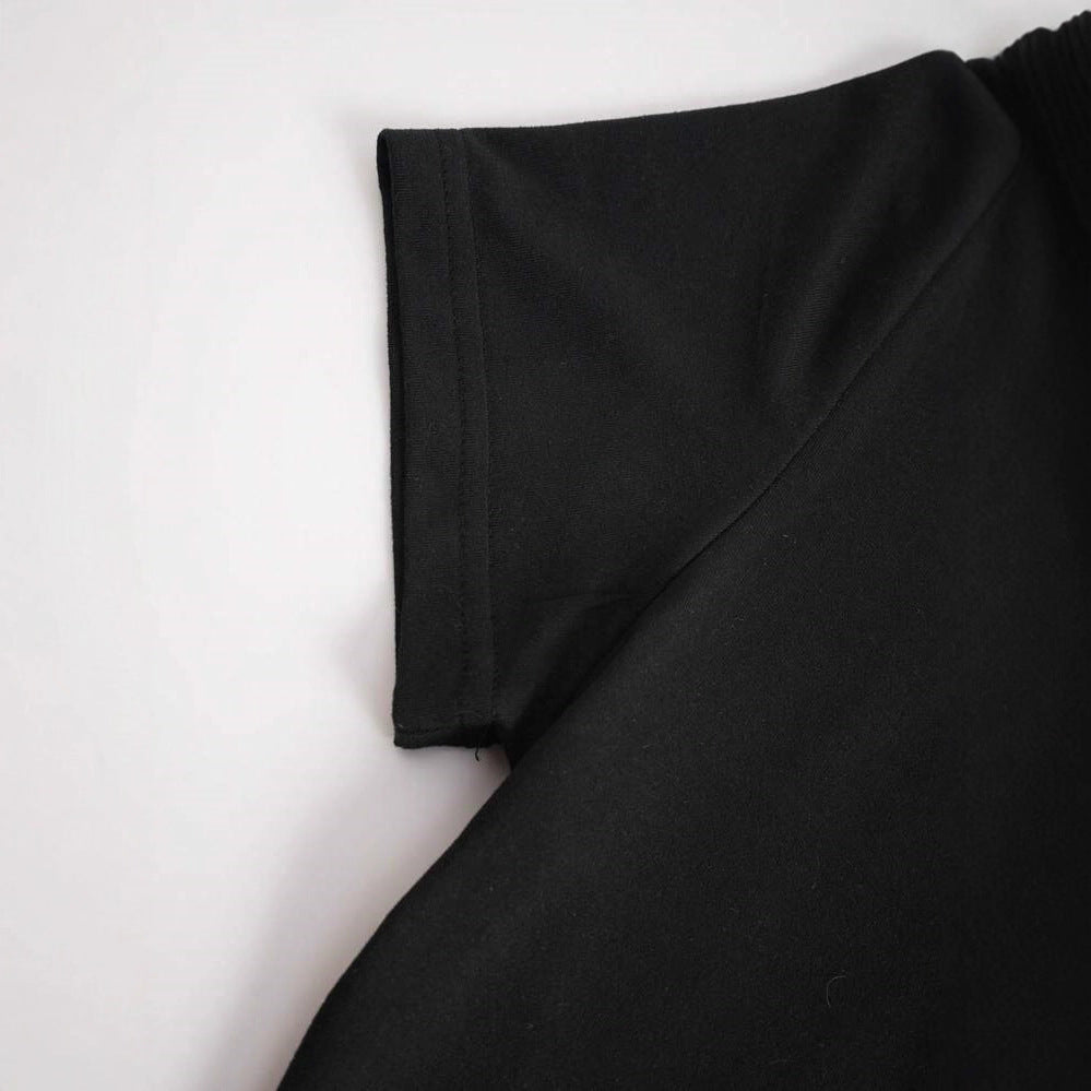 Damen Cropped T-Shirt mit kreativem Skelettdesign Drune