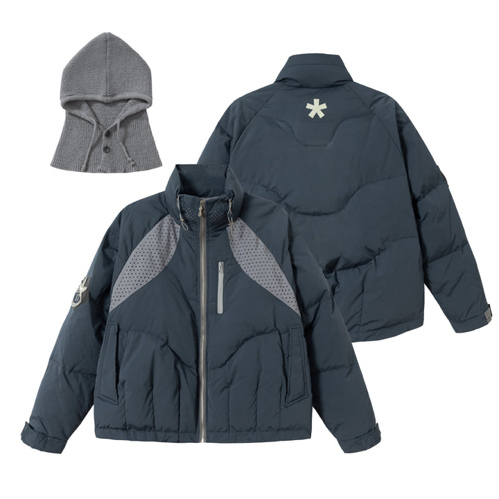 Herren Kurz geschnittener wattierter Winterblouson mit hohem Stehkragen Drune