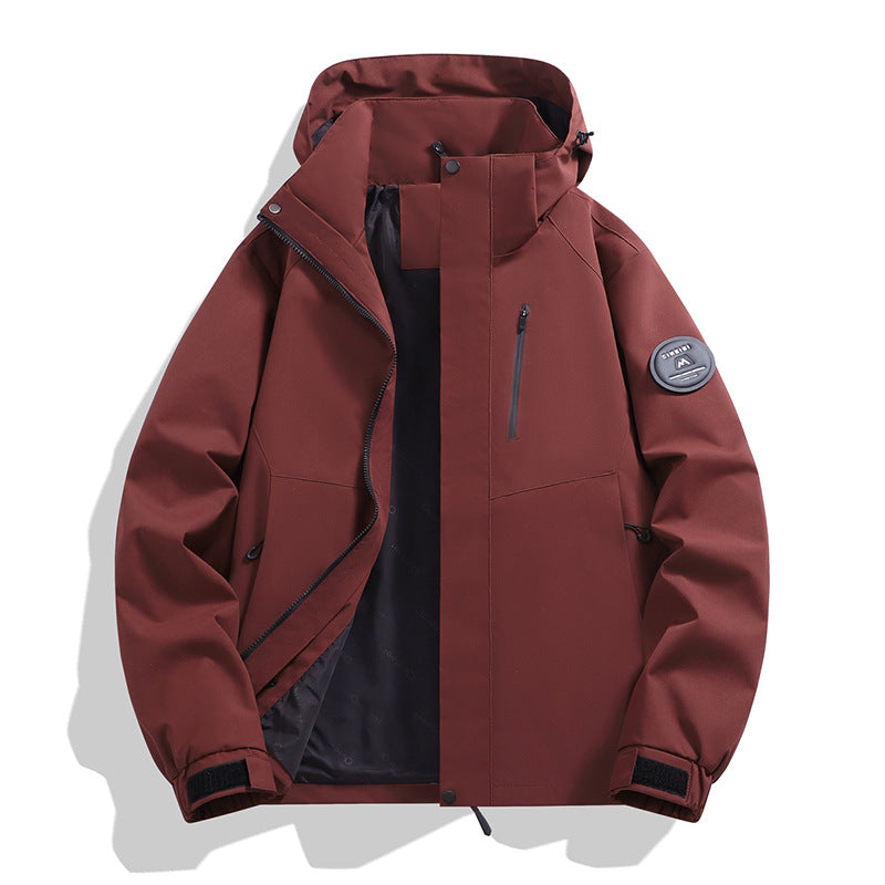 Herren Softshell-Outdoorparka mit technischer Membran, verschweißten Nähten und wasserdichten Reißverschlüssen Drune