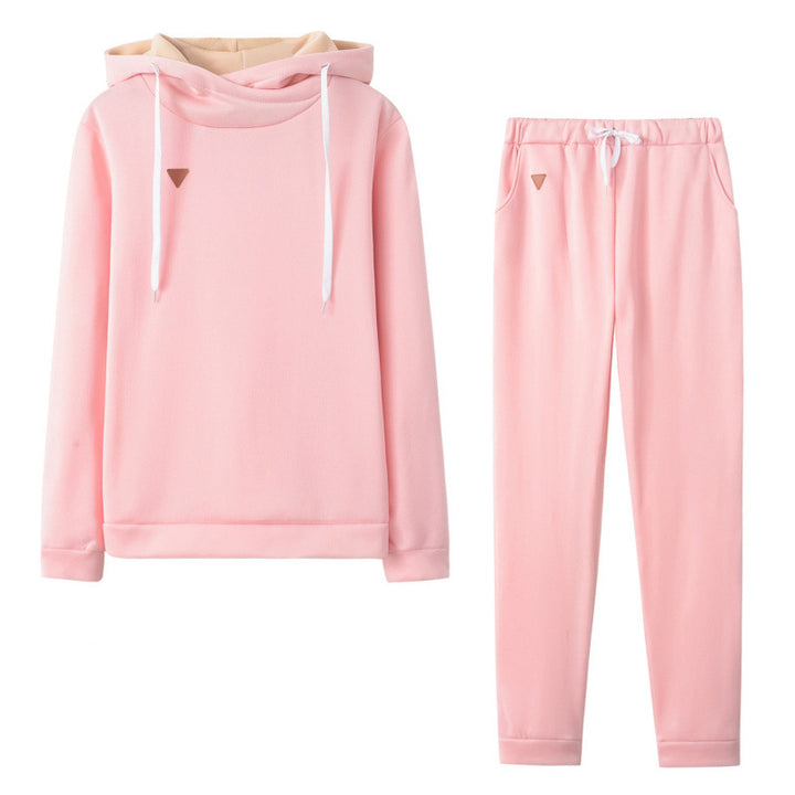 Damen Sportliches Hoodie-Set mit bequemer Passform und elastischen Hosen Drune