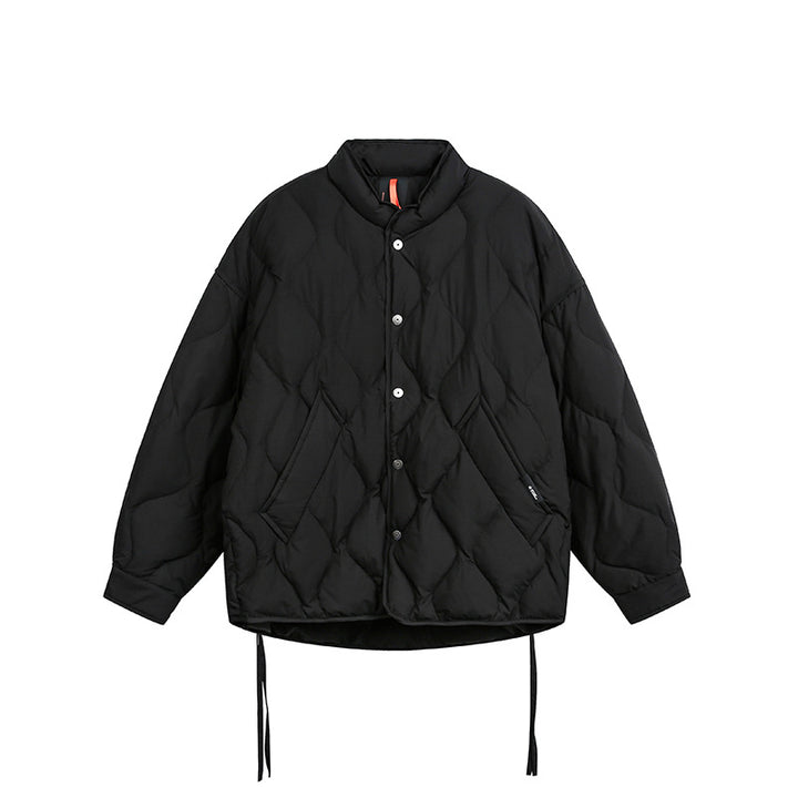 Herren Kurze gesteppte Oversize-Isolationsjacke mit Rautensteppung Drune