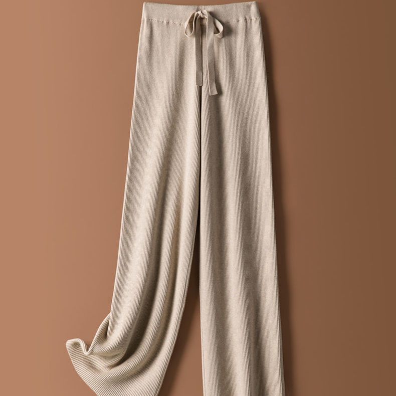 Damen weite Palazzo-Hose mit lässigem Bindegürtel Drune