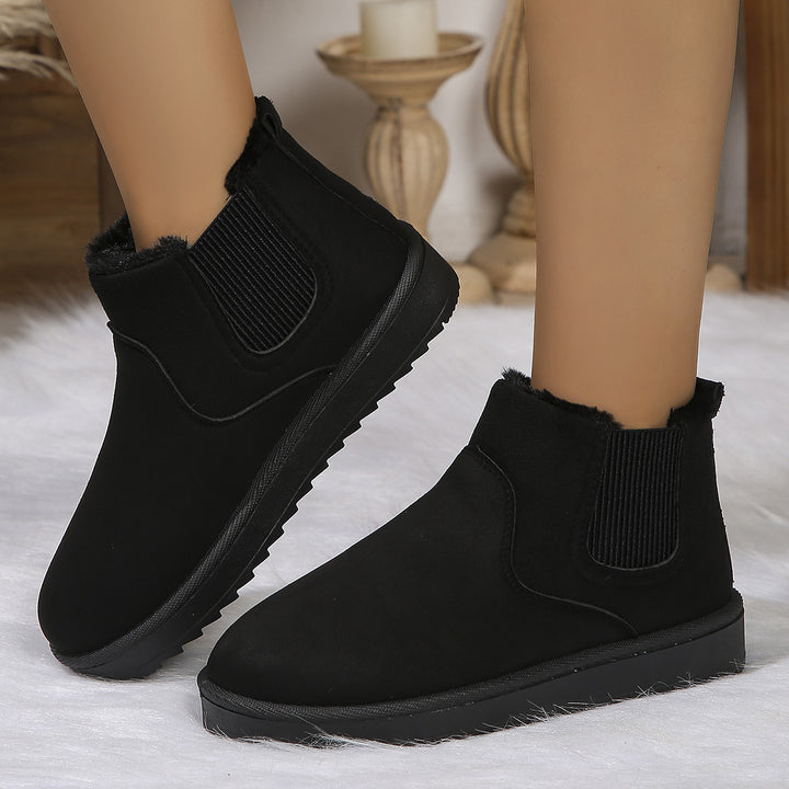 Damen  Chelsea-Boots mit warmem Teddyfutter, elastischem Seiteneinsatz und rutschfester Profilsohle Drune
