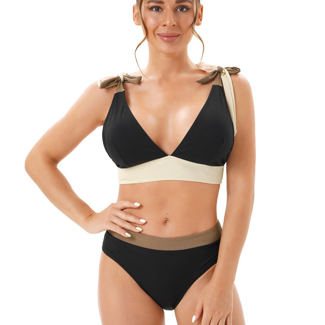 Damen Bikini mit modischen Schleifen Drune