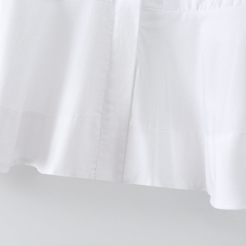 Damen Taillierte Popelinbluse mit Brustabnähern und verdeckter Knopfleiste Drune
