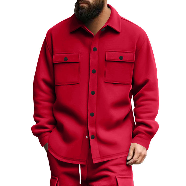 Herren strukturierte Arbeitsjacke mit praktischen Taschen Drune