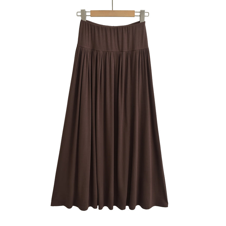 Damen Maxirock mit hohem Komfortbund und schwingendem Design Drune