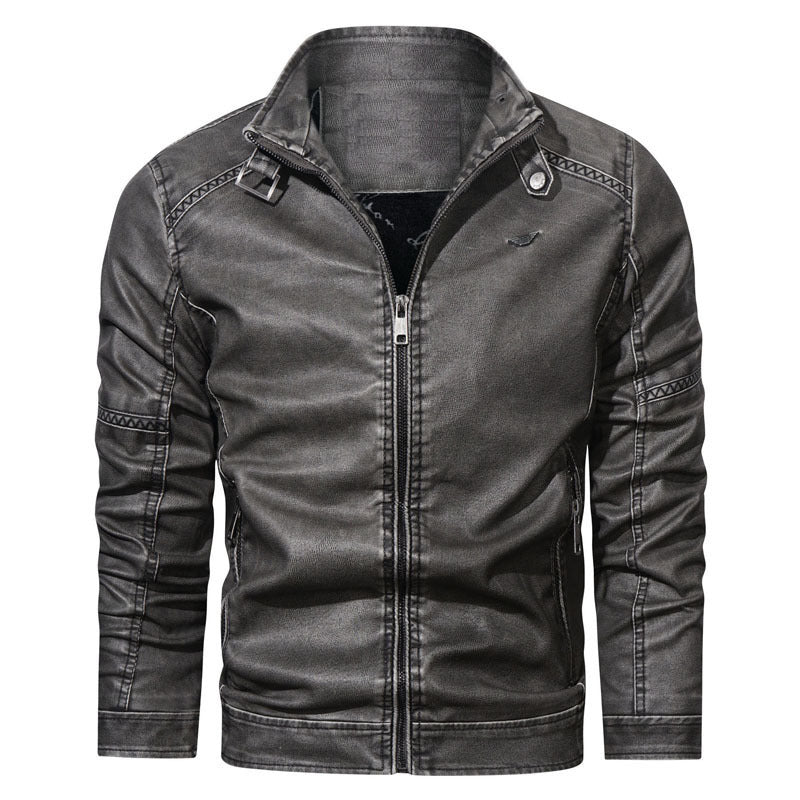 Herren Denim‑Optik Blouson mit ergonomischen Biesen und Stehkragen Drune