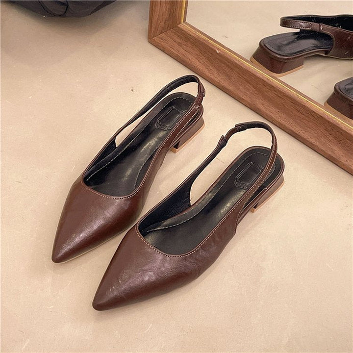 Damen Slingback Pumps aus glänzendem Material Drune