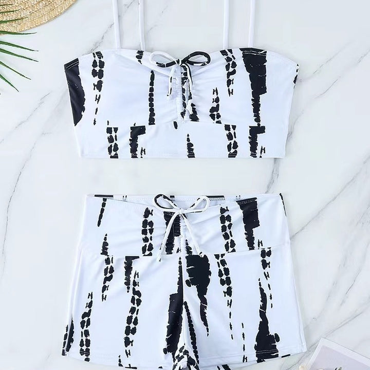 Damen Sportliches Bikini-Set mit verstellbaren Trägern Drune