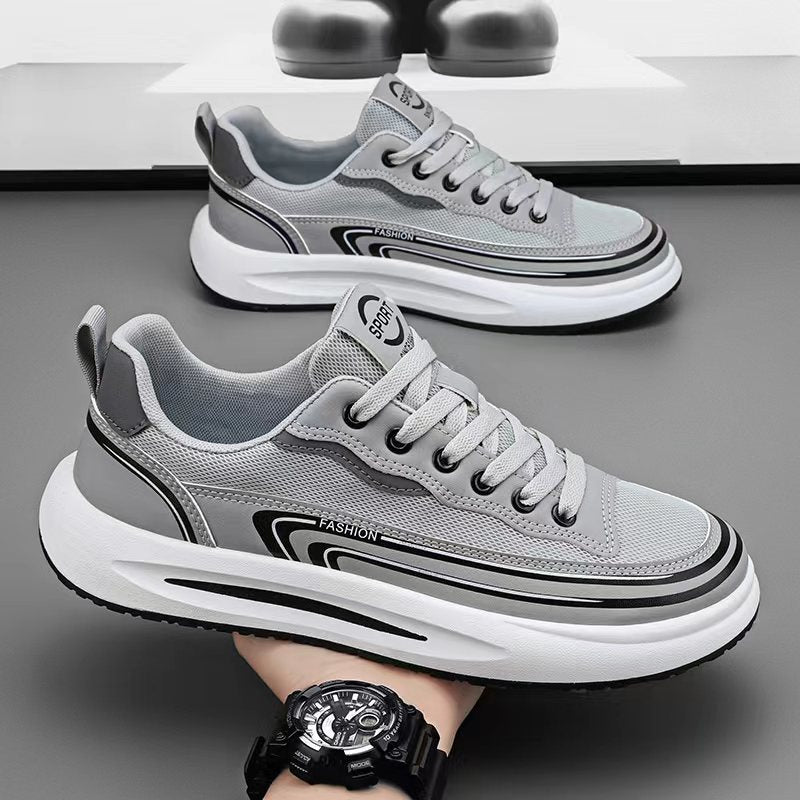 Herren Leichter atmungsaktiver Mesh-Sneaker mit ergonomischer Plateausohle Drune