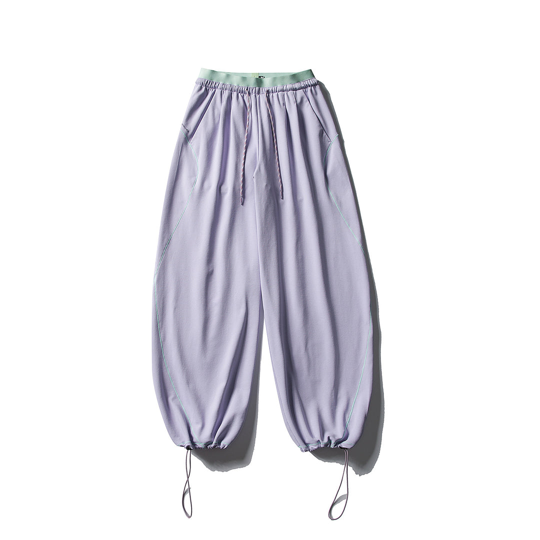 Unisex Weite Ballon-Jogginghose mit Kontrastpaspeln und verstellbaren Saumkordeln Drune