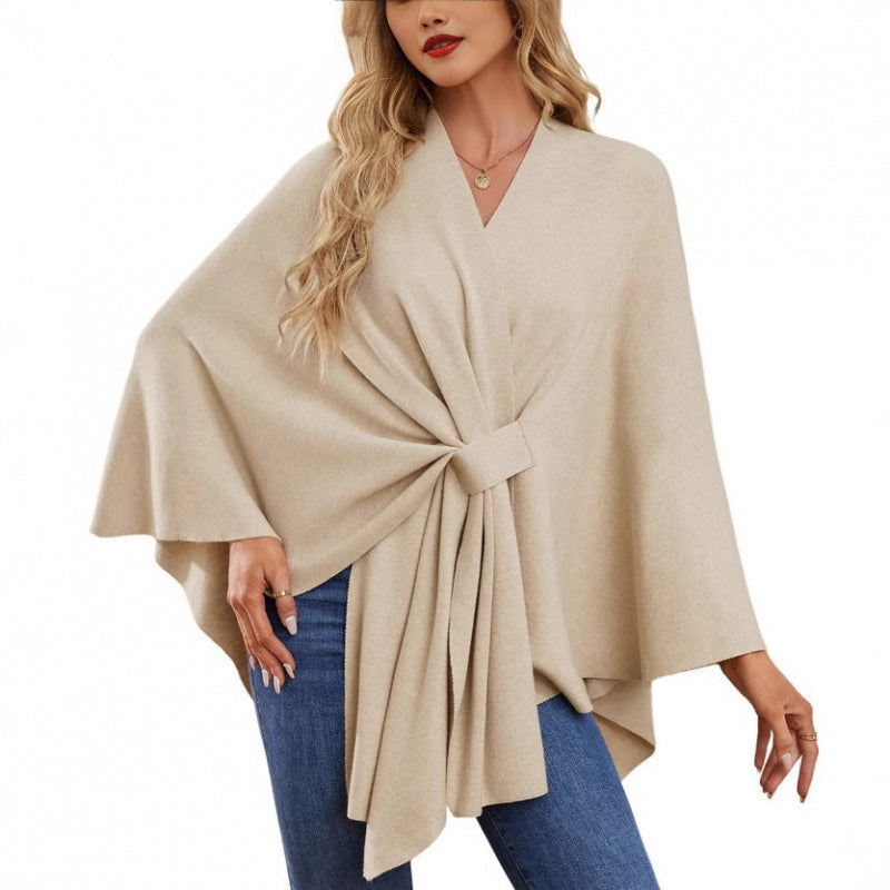 Damen modischer Wickelmantel mit trendigem Design Drune
