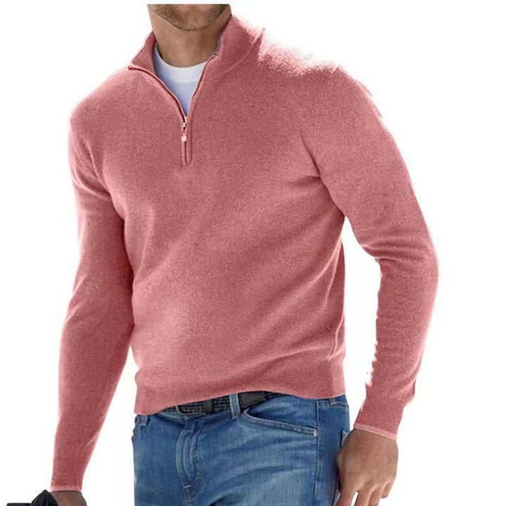 Damen nan leichter Sweatshirtpullover mit halbem Reißverschluss Drune