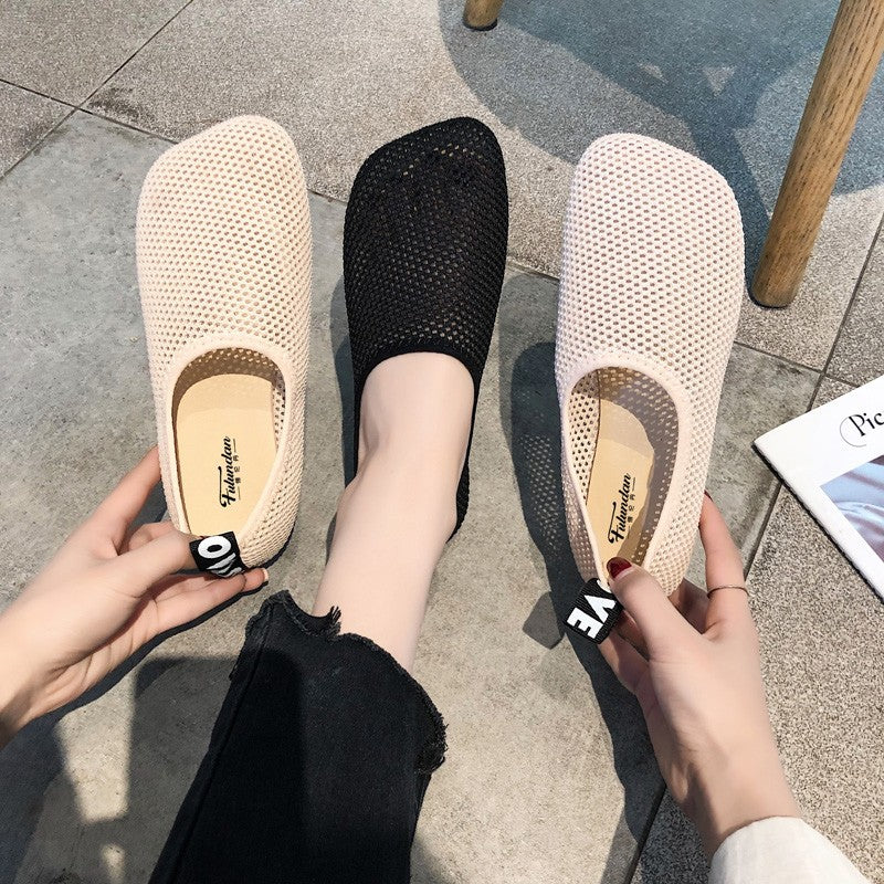 Damen Atmungsaktive Mesh-Slipper mit elastischem Einstieg und rutschfester Laufsohle Drune