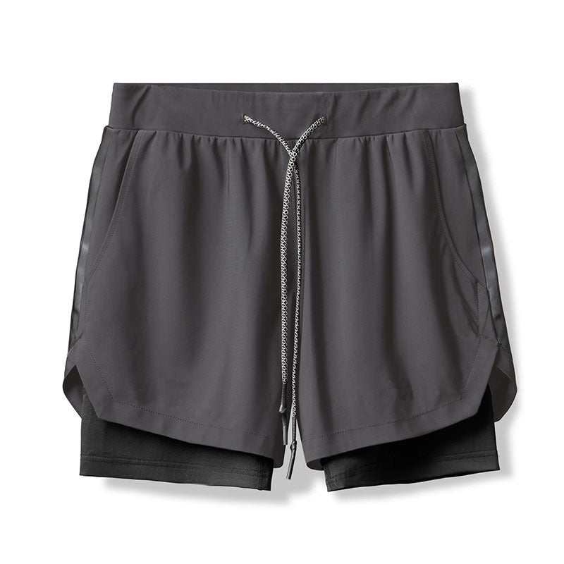 Damen Sportliche Flexibler Laufshorts mit Innenhose Drune