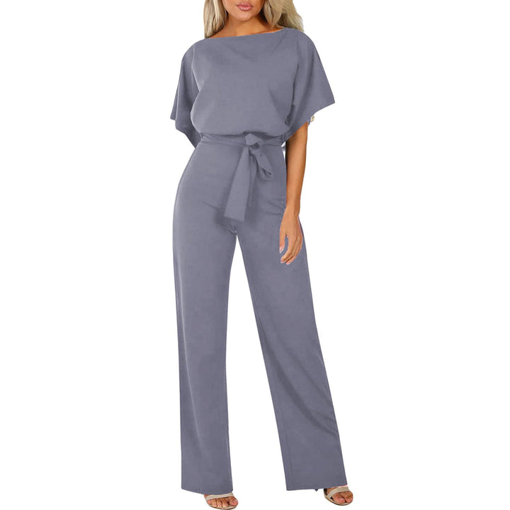 Damen elegantes Set bestehend aus fließender Bluse und weit geschnittenen Hosen Drune
