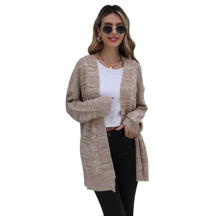Damen Modischer Strickcardigan mit lockeren Ärmeln Drune