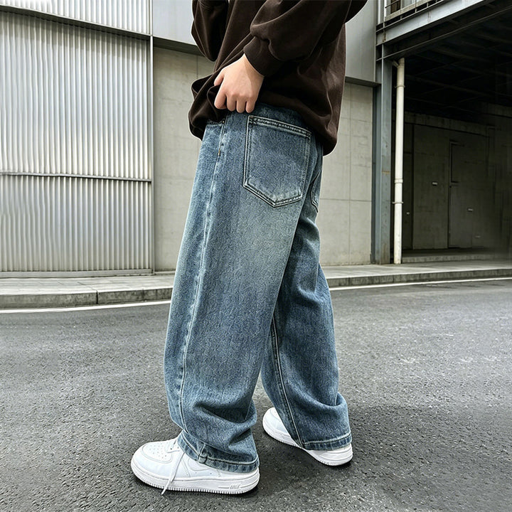 Herren weite Denim-Jeans mit lässiger Passform Drune