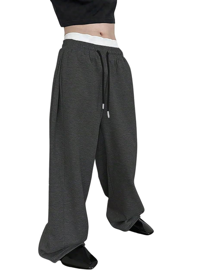 Herren nan lockere Oversize Jogginghose mit elastischem Bund und Kordelzug Drune