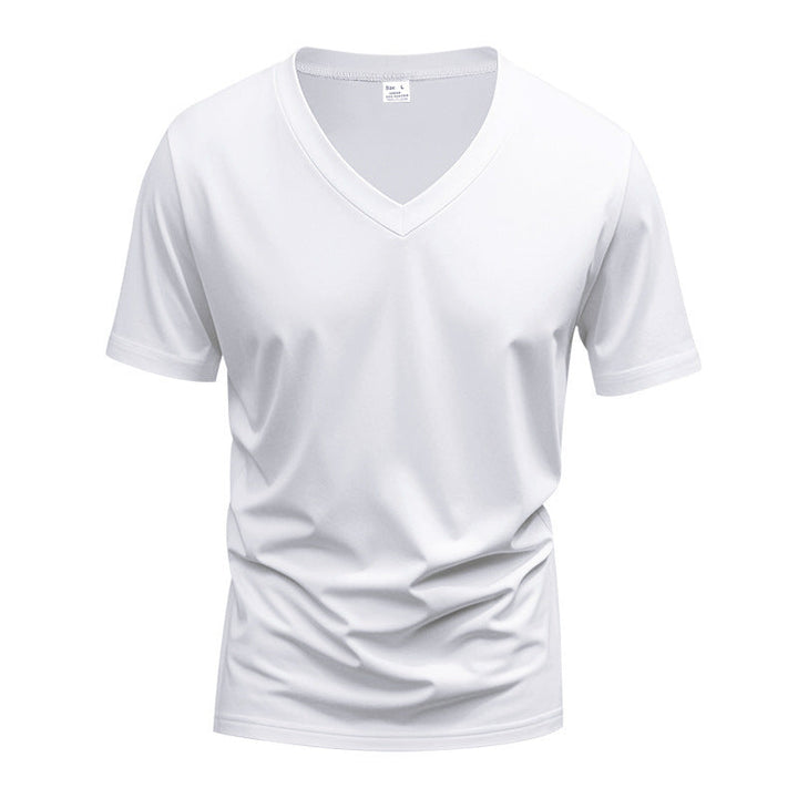 Herren Funktions-T-Shirt mit V-Ausschnitt aus atmungsaktivem Material Drune